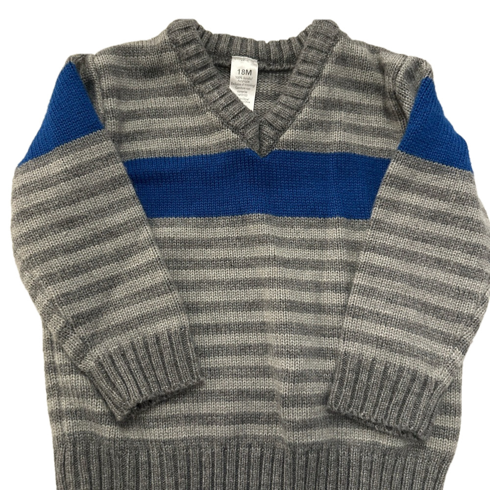 10/10$ Baby Striped V-Neck Sweater size 18 months